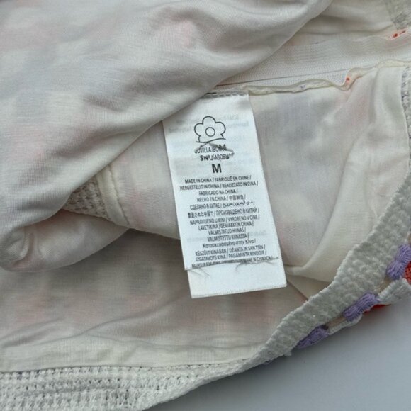 🆕 FARM Rio 🧿 NWOT Patchwork Checkerboard Crochet Crop Top - Sz M - Picture 10 of 13